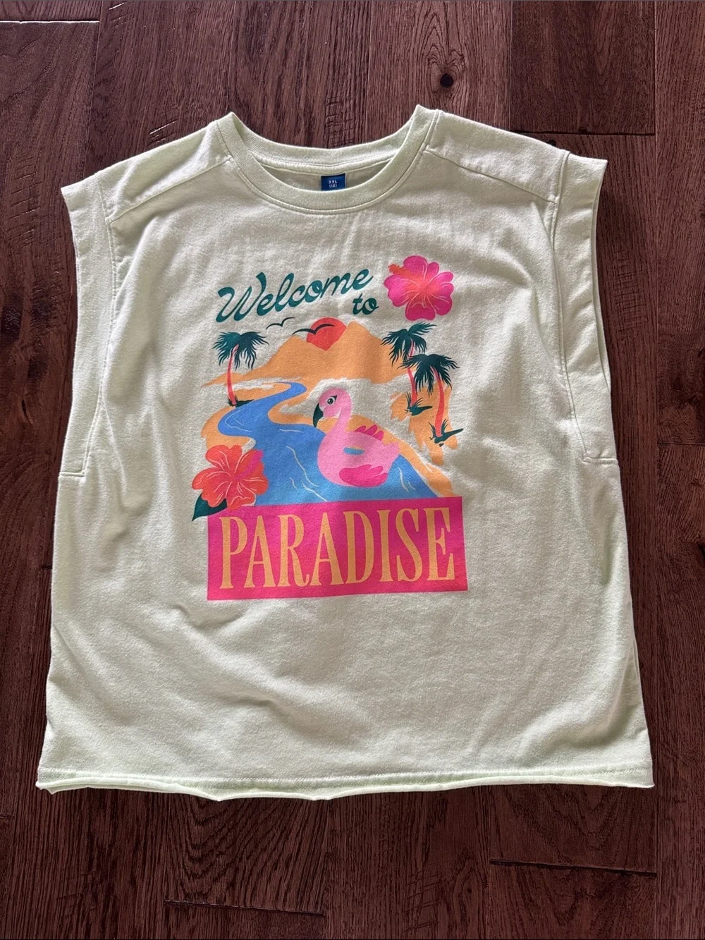 Girls Old Navy Lime Graphic Tank - Sz XXL